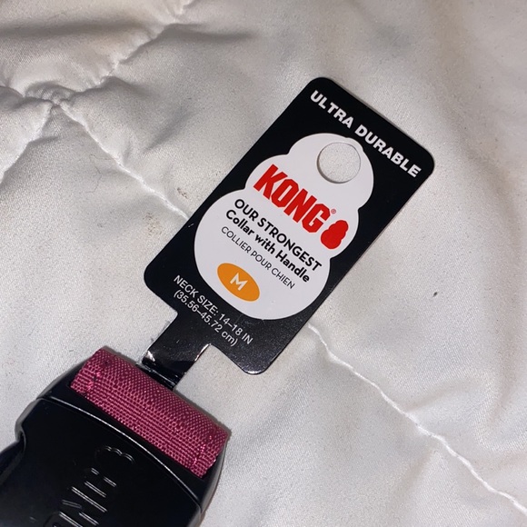 🐶 KONG® M Pink Handle Dog Collar Chew Resistant Ultra Durable Pet Pets Leash - Picture 7 of 9